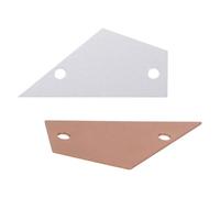 YARNOW Righello per L’Altezza delle Corde in Alluminio Resistente Strumento di Misurazione Professionale per Chitarra e Basso 2 Pezzi Margine Liscio Accessorio Portatile per
