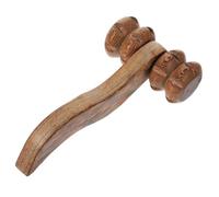 YARNOW Rullo Massaggiante in Legno Doppia Maniglia Rotonda, Bastoncini da Massaggio per Allungare la Spina Dorsale e Massaggio Corpo Completo per Fitness e Pilates