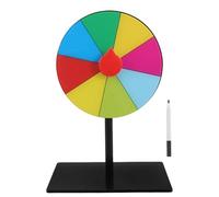 YARNOW Ruota dei premi Colorata: Mini Ruota dei premi da 15 cm - Giochi rotanti cancellabili a Secco con Pennarello a 8 sezioni - Giradischi per premi in Classe per Feste di Natale