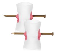 YARNOW Scherzo Unghie Finte Chiodo nel Dito 2 Pezzi Accessori Trucco Halloween Realistici in Plastica per Feste e Spettacoli di Burla