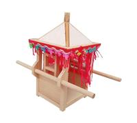 YARNOW Sedia a Sedere in Legno Beige, Soprammobile Artigianale Mini Design, Decorazione per Casa e Ufficio, Adatto a Scrivania e Soggiorno