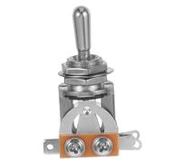 YARNOW Selettore Pickup a Levetta 3 Vie Argento per Chitarra Elettrica con Dado di Montaggio e Punta Sostituibile per Controllo Tono Preciso