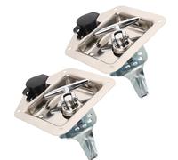 YARNOW Serratura a Chiave in Acciaio Inox 430 Maniglia a T per Cassetta Attrezzi Camion e Rimorchio Set 2 Pezzi Blocco a Bullone Resistente per Container Petroliere e Armadietti