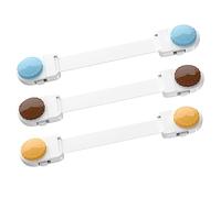 YARNOW Serrature di Sicurezza per Bambini 3 Unitá, Chiusura Sportelli Doppio Tasto in Pp, Blocca Cassetti e Finestre per Protetto Colore Casuale Stile Casuale