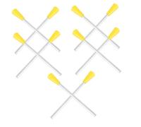 YARNOW Set 10 Pezzi Bastoncini Di Ferro Triangolari Per Percussioni, Mazze in Materiale Metallico e Plastica, Suono Pieno e Stabile, Adatti Principianti e Attività Educative Musicali