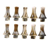 YARNOW Set 10 Pezzi Bocchino per cucurbitacee custodia per il portavoce del sassofono bocchino per clarinetto basso accessori sax tenore bocchino sax barese resina Marrone chiaro