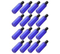YARNOW Set 16 Pezzi Bottiglie da Viaggio 100ml in Pet Blu, Bottiglie Leggere e Ricaricabili per Shampoo e Cosmetici, per Business Trip e Yoga Bag