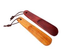 YARNOW Set 2 Mini Calzascarpe in Legno Manico Corto Sollevascarpe Portatile per Anziani e Donne Incinte Cucchiaio per Scarpe Compatto e Leggero Foro per Appenderlo Aiuto da Viaggio
