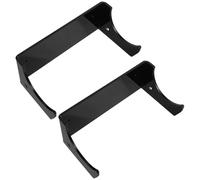 YARNOW Set 2 Pezzi di Supporti per Mattarello da Parete in Acrilico Nero, Porta Mattarello Stabile e Salvaspazio, Appendiabiti per Cucina, Adatto a Organizzazione Utensili e Accessori