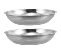 YARNOW Set 2 Piatti in Acciaio Inox per Bilancia a Molla Meccanica, Componenti di Ricambio per Bilancia da Cucina e Piattaforma, Adatti per Uso Professionale e Domestico