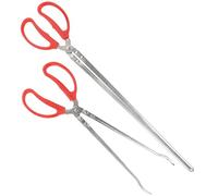 YARNOW Set 2 Pinze in Acciaio Inox per Pesca e Cattura Granchi di Mare, Pinza Antiscivolo per Pesci e Cobiti, Attrezzo Manuale per Campeggio e Uso Esterno