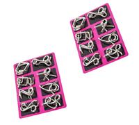 YARNOW Set 2 Rompicapo in Filo Metallico Interlock e Districamento Giocattolo Ingannevole per e Adulti Portatile e Adatto a Mani Piccole e Grandi per Divertimento e Sfida Ovunque