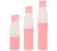 YARNOW Set 3 Bottiglie da Viaggio in Silicone 38ml 60ml 80ml per Shampoo e Lozione Rosa Leggere e Resistenti per Viaggi