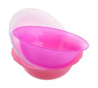 YARNOW Set 3 Pezzi di Bacinelle Rotonde in Plastica per Pulizia Viso e Lavaggio Mani, Esperienza Spa Confortevole, per Saloni di Bellezza e Cucina