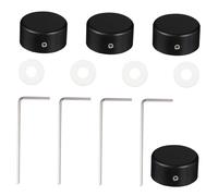 YARNOW Set 4 Copri Pedale Effetto per Chitarra in Lega di Alluminio con Vite e Cuscinetto in Gomma, Protezione Antiscivolo per Interruttori a Pedale, Accessori per Pedalboard Strumenti
