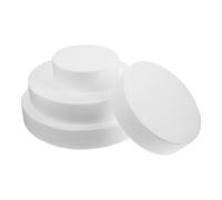 YARNOW Set 4 Modelli per Torta Finta in Schiuma Multistrato, Supporto Torte 15-30 Cm, Decorazione per Feste e Training di Cake Design Creativo