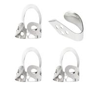 YARNOW Set 4 Plettri Regolabili per Dita e Pollice in Metallo per Chitarra, Banjo e Ukulele Design Aperto, Angoli Arrotondati e Materiali di Qualità per Accessori Musicali Folk
