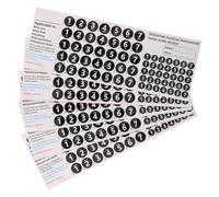 YARNOW Set 5 Adesivi per Flauto di Pan 18/16 Tubi, Decalcomanie Note Musicali per Diteggiatura, Adesivi Removibili in Pvc Resistenti per Strumenti a Fiato, per Insegnamento e Pratica