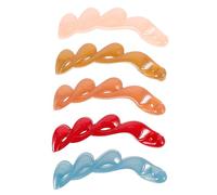 YARNOW Set 5 Pezzi Pinze Banana per Chioma Donna in Acrilico Resistente Tenuta e Design Semplice, per Lavorare o Giocare in Spiaggia Tutto Giorno Colore Casuale