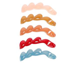 YARNOW Set 5 Pezzi Pinze Banana per Chioma Donna in Acrilico Resistente Tenuta e Design Semplice, per Lavorare o Giocare in Spiaggia Tutto Giorno Colore Casuale