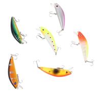 YARNOW Set 6 Esche Dure da Pesca Fosforescenti Multicolore Esca Artificiale a Forma di Gambero per Pesca Notturna a Trote e Spigole in Acqua Dolci e Salate