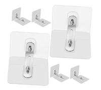 YARNOW Set 6 Pezzi Ancoraggi Adesivi Antiribaltamento per Mobili da Parete Fissaggio senza Trapano per Armadi Cassettiere e Librerie Regolabili per Sicurezza e Protezione Casa