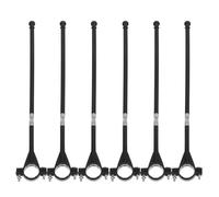 YARNOW Set 6 Pezzi Aste Portabandiera in Plastica per Manubrio Bici Supporti Resistenti Tensione Regolabile Adatti per Feste pubblicità e Uso Esterno su Biciclette e Motociclette