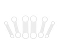 YARNOW Set 6 Pezzi Porta Targhette Identificative per Collari Cani in Silicone Bianco Fascia Elastica Scorrevole Silenziosa per Cuccioli e Gatti Protezione Compatibile Targhette