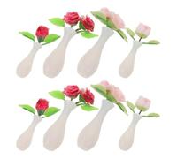YARNOW Set 8 Mini Vasi in Miniatura per Casa delle Bambole Decorazioni in Miniatura con Rose Dipinte a Mano Accessori per Soggiorno e Micro Paesaggi Finta Porcellana Resistente per