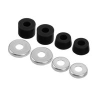 YARNOW Set Cuscinetti e Boccole Ammortizzatori in Pu per Skateboard Cruiser e Longboard Carving, Kit Ricostruzione Rondelle di Supporto Neri per Discese Urbane e Parchi