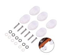 YARNOW Set Da 18 Cappucci Per Piroli Di Accordatura Chitarra Acustica Ed Elettrica, Manopole Di Meccaniche Viti, Ricambi Per 6 Ghiere Bianche e 6 Nere, Accessori Per Sostituzione e Riparazione