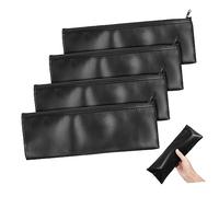 YARNOW Set Da 4 Custodie Per Microfono in Pelle Pu Zip, Custodia Portatile Antipioggia e Antigraffio, Borsa Piccola e Leggera Per Trasporto Microfono e Smartphone, Adatta a Cantanti e Uso Esterno