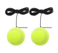 YARNOW Set da Allenamento Tennis 2 Pezzi con Palline Compatte e Corda Elastica Resistente, Dispositivo Portatile per Principianti per Esercizi di Coordinazione e Miglioramento Abilità
