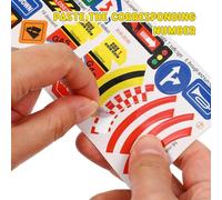 YARNOW Set da Gioco con 56 Mini Segnali Stradali, Segnali Stradali per Bambini, Giocattolo Educativo per Giocare in Strada E Apprendere La Conoscenza del Traffico