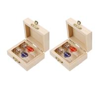 YARNOW Set di 2 scatole portaoggetti in legno per capelli e cordone ombelicale del neonato - Contenitore porta riccioli per il primo taglio di capelli, organizer per ricordi di neonati