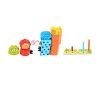 YARNOW Set di Blocchi Animali in Legno Colorati per Ragazzo Ragazza | Gioco Educativo Precoce, Mattoncini Costruzione in Legno, 1 Confezione