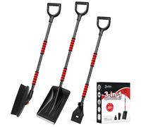 YARNOW Set di pala da neve 3 in 1 - Pala e spazzola rotante e raschietto, pala da neve regolabile rimovibile - Set per camion, auto, campeggio e altre attività all'aria aperta