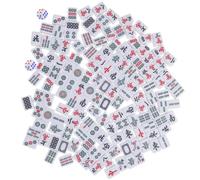 YARNOW Set Mini Mahjong Portatile in Melamina di Tessere Leggere e Lavorazione Fine, per Casa e Bar, Gioco Creativo per Amanti del Mahjong