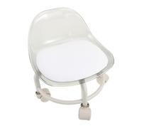 YARNOW Sgabello basso con ruote, schienale, sedile imbottito e rotelle | Sedia bassa per bambini con ruote per attività scolastiche, sgabello con ruote per cambiarsi le scarpe per casa, garage,