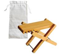YARNOW Sgabello Regolabile per Chitarra in Legno Portatile, Poggiapiedi Pieghevole Compatto con Superficie Liscia e Borsa, per Chitarristi in Viaggio e Uso Domestico
