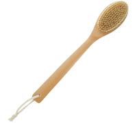 YARNOW Spazzola Esfoliante Corpo con Manico Setole di Cinghiale Naturali Scrubber per Schiena e Massaggio Profondo Spazzola Doccia Ergonomica per Pulizia Delicata e Rinnovo