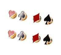YARNOW Spilla Carte da Gioco 8 Pezzi Design, Picche, Fiori e Quadri in Lega, Divertente e Personalità per Quotidiano e Natale Stili multipli
