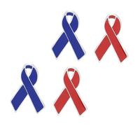 YARNOW Spilla da Balia Nastro Rosso in Lega per Sensibilizzazione Sull'aids, Set 4 Pezzi, Accessorio Creativo la Giornata Mondiale Contro L'aids, Decorazione Versatile