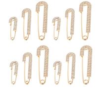 YARNOW Spilla di Sicurezza Strass di Cristallo Doppia Serie Fermagli per Sciarpa e Maglione da Donna Set 12 Pezzi in Metallo Dorato per Abiti Cappelli e Cardigan Accessori Moda per