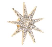 YARNOW Spilla Vintage in Lega con Pietre Lucenti Forma di Stella Sei Punte Spilla Distintivo Elegante per Donne Accessorio Retrò per Abiti Brillante e Resistente