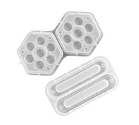 YARNOW Stampi in Silicone per Scatole di Dadi Esagonali 2 Pezzi Stampi in Resina Epossidica con Coperchio per Porta Dadi con Finitura Liscia e Flessibile Adatti a Progetti di Colata