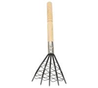 YARNOW Strumento con Rete in Metallo Inossidabile per Raccolta di Molluschi, Utensile con Manico in Legno per Spiaggia, Attrezzo per Scavare e Raccogliere Vongole, 1 Pezzo