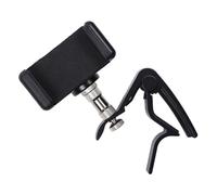 YARNOW Supporto per Cellulare da Chitarra con Morsetto Stabile e Capotasto Integrato Porta Spartiti per Chitarra Elettrica Acustica Bass e Ukulele Clip per Visualizzazione Musicale e