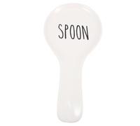 YARNOW Supporto per Cucchiaio e Mestolo in Porcellana Bianca Decalcomanie a Lettere, Porta Utensili da Cucina Compatto per Uso Quotidiano in Cucina