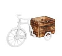 YARNOW Supporto per Fioriera da Interno in Legno Stile Triciclo a 3 Ruote, Espositore per Piante Compatto e Stabile, Piedistallo Portavaso da Tavolo per Giardinaggio Domestico